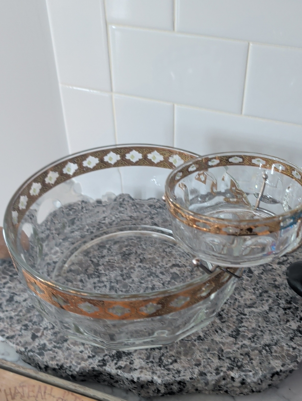 Vintage Chip And Dip Bowl